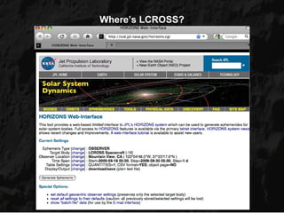 Where’s LCROSS?
 