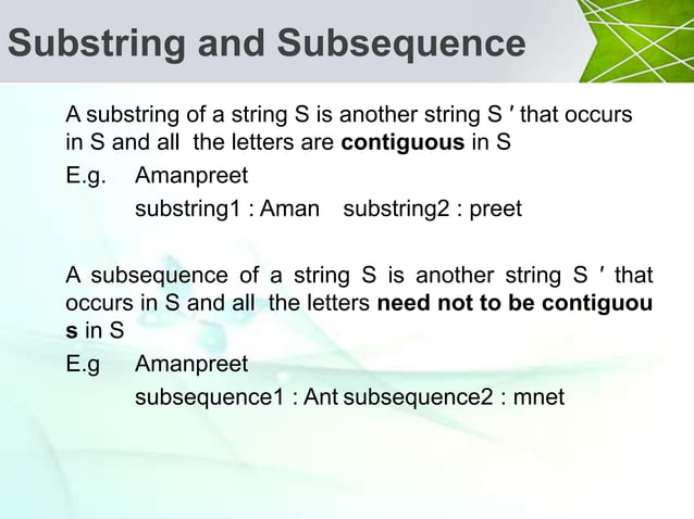 Longest Common Subsequence | PPTX