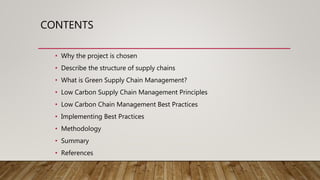 Itnesh -Low carbon supply chain management