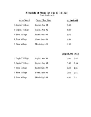 Lcsd bus stops 2013 14