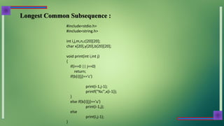 Lcs & fractional knapsack | PDF