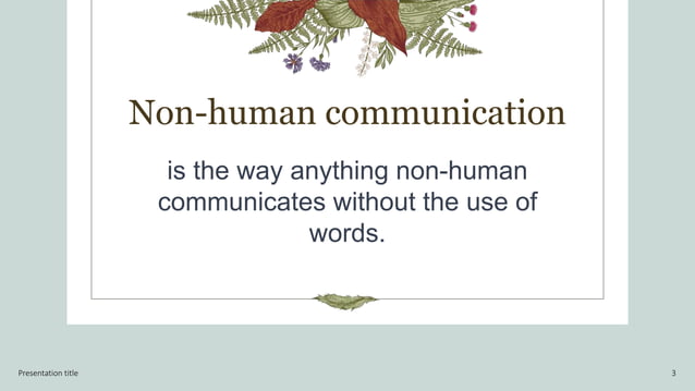 Non Human Communication PPTX Dogs Pets