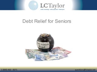 Debt Relief for Seniors 
 