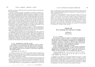 Ley de contrato de trabajo comentada