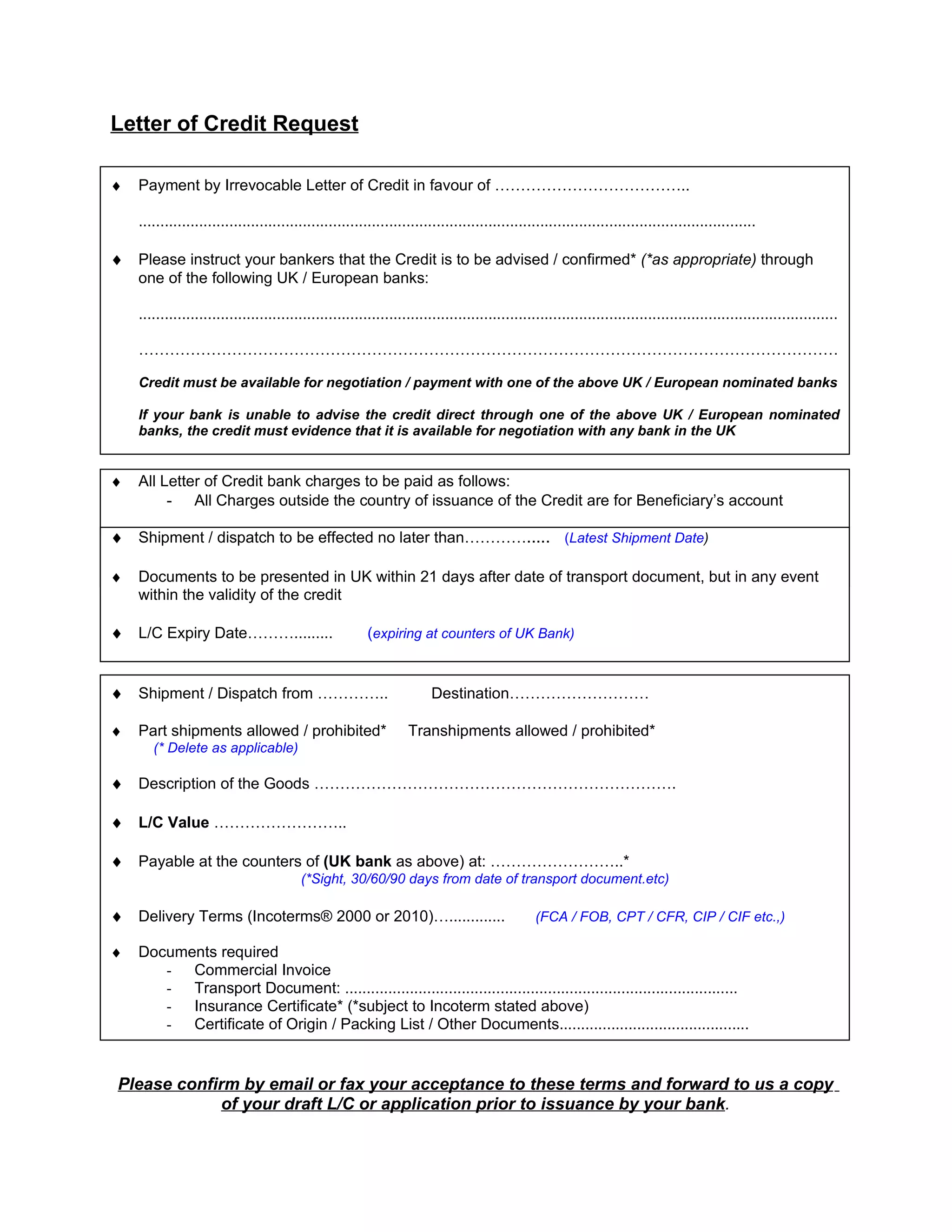 Lc Template Nov10 | PDF