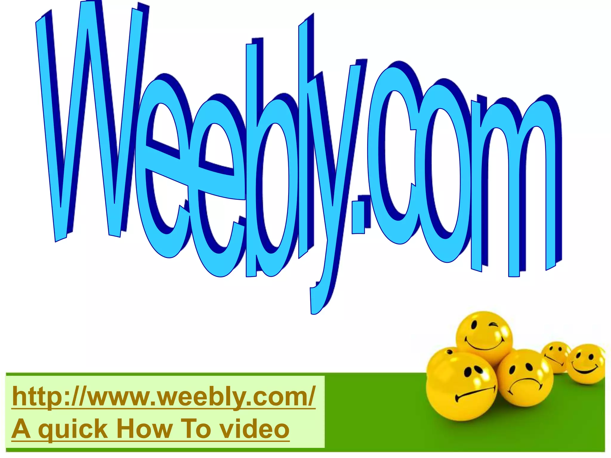 http://www.weebly.com/ 
A quick How To video 
 