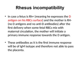 Incompability Rhesus Lctr 3 Immunoglobin structures and functions | PPTX