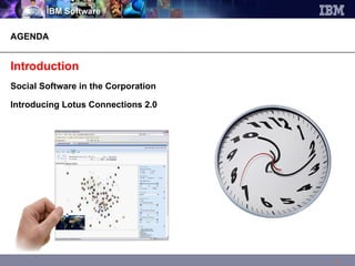 Introduction Social Software in the Corporation Introducing Lotus Connections 2.0 AGENDA  