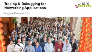 Tracing & Debugging for
Networking Applications
Magnus Karlsson, LSI
 