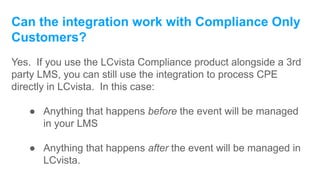 LCvista + Conferences i/o Webinar: Automate Your CPE Attendance ...