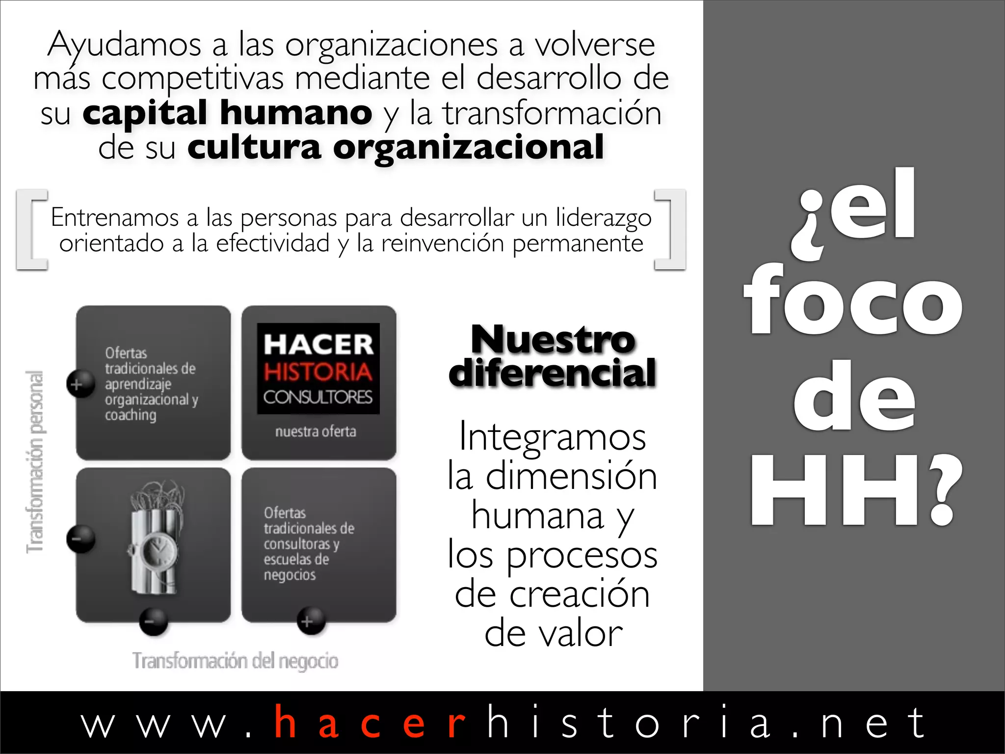 w w w . h a c e r h i s t o r i a . n e t
NUESTRA ESCUELA DE
LIDERAZGOY COACHING
ESCUELA DE
LIDERZGOY
COACHING
 