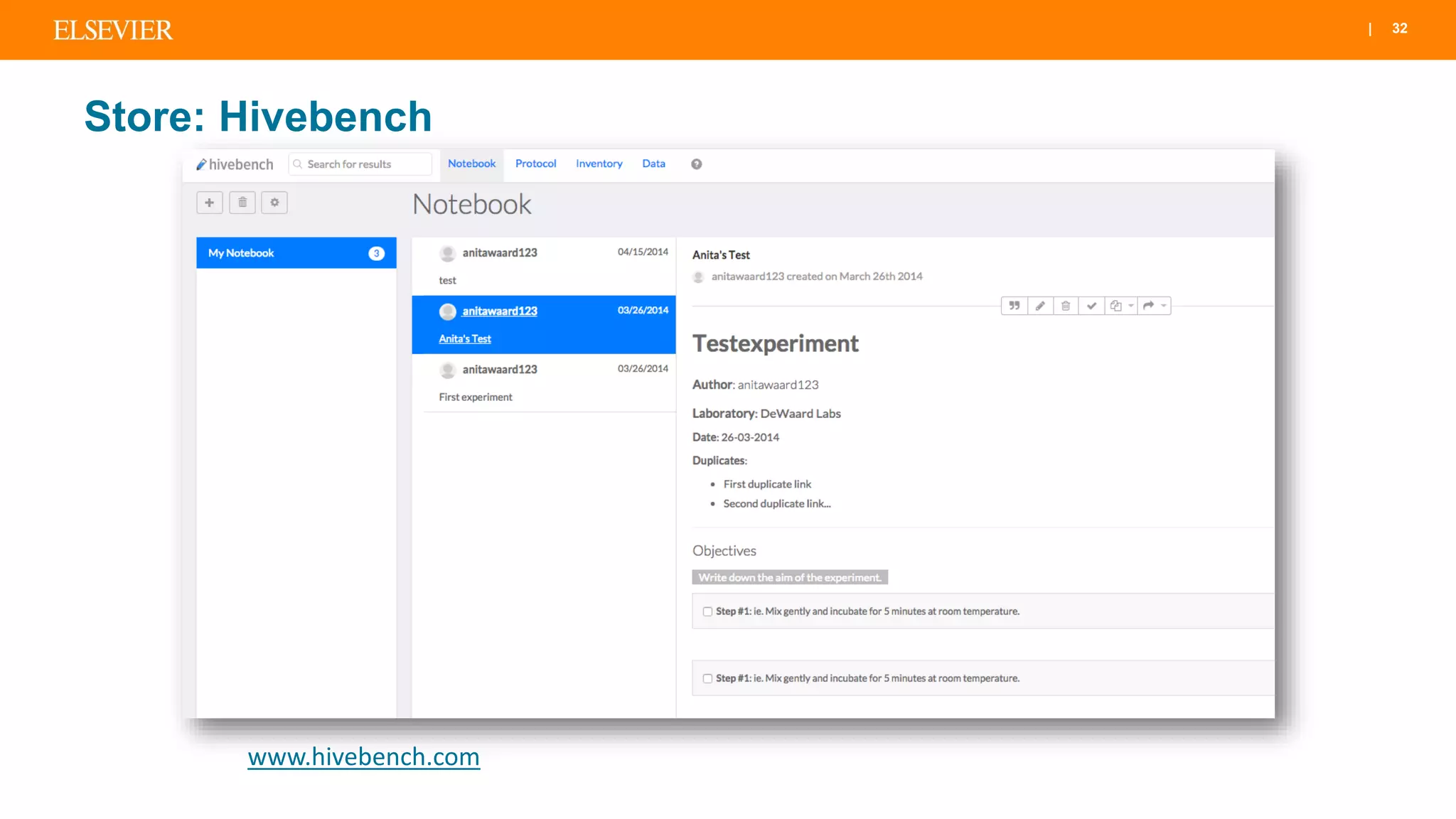 | 32
Store: Hivebench
www.hivebench.com
 