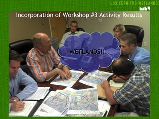 Incorporation of Workshop #3 Activity Results
WETLANDS!!WETLANDS!!
 