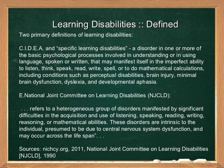 Dissertation questions learning disabilities