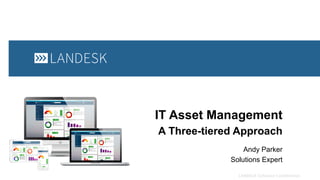 IT Asset Management
A Three-tiered Approach
Andy Parker
Solutions Expert
 