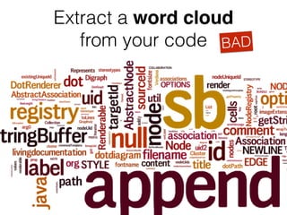 Extract a word cloud
from your code Better
 