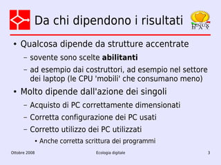Ecologia digitale: dalla teoria alla pratica