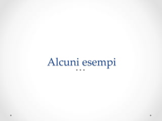 Alcuni esempi	
 