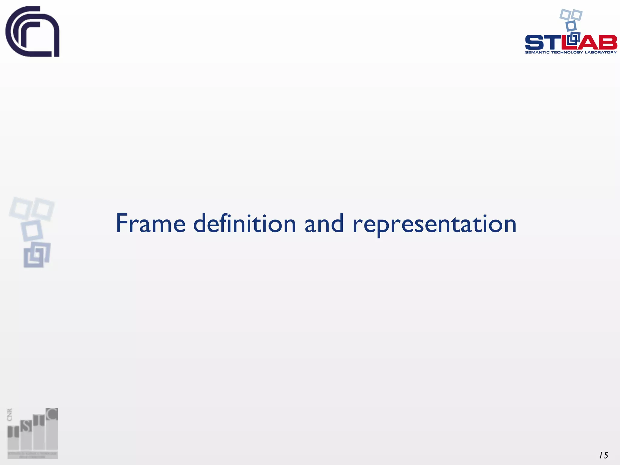 15 Frame definition and representation 