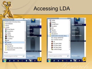 Accessing LDA

3

4

 