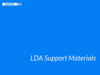 LDA Support Materials
 