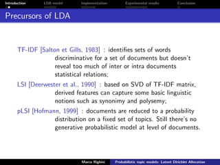 Lda Rig Latent Dirichlet Allocation | PDF