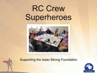 RC Crew
Superheroes
Supporting the Isaac Strong Foundation
 