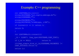 LDAP: Usos e Aplicações