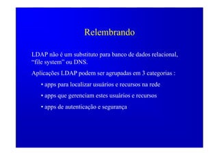 LDAP: Usos e Aplicações