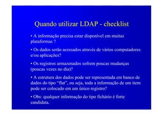 LDAP: Usos e Aplicações