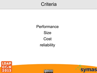 Criteria

Performance
Size
Cost
reliability

 