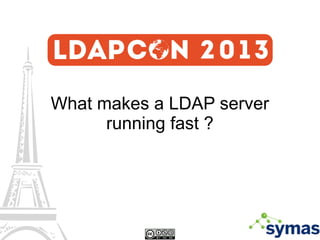 What makes a LDAP server
running fast ?

 
