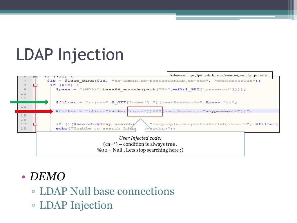 Ldap injection