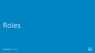 Dell World User Forum
Roles
 