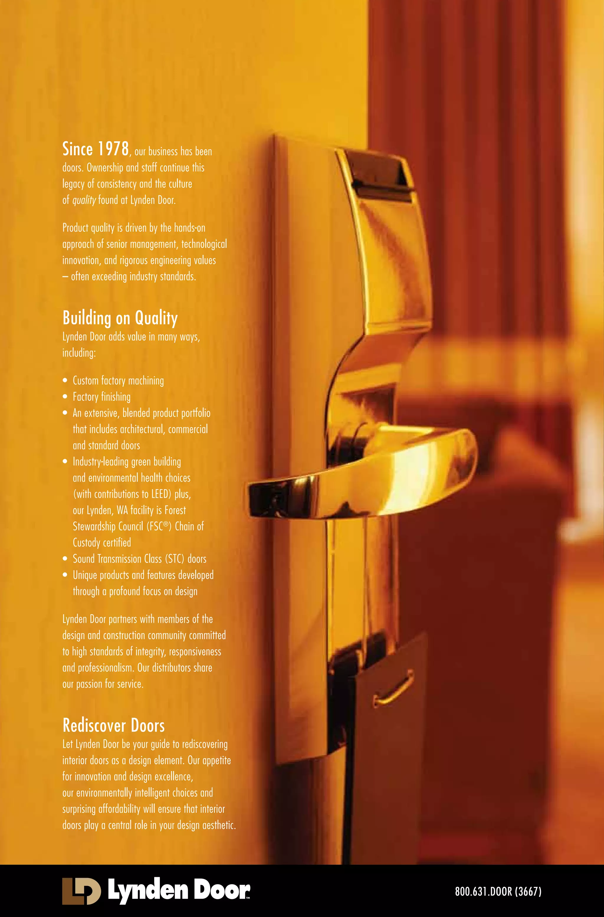 Lynden Door Architectural Commercial Interior Door Product Guide Mar