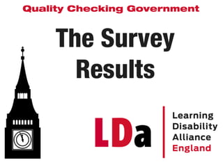 LDA England Quality Checking Government survey results