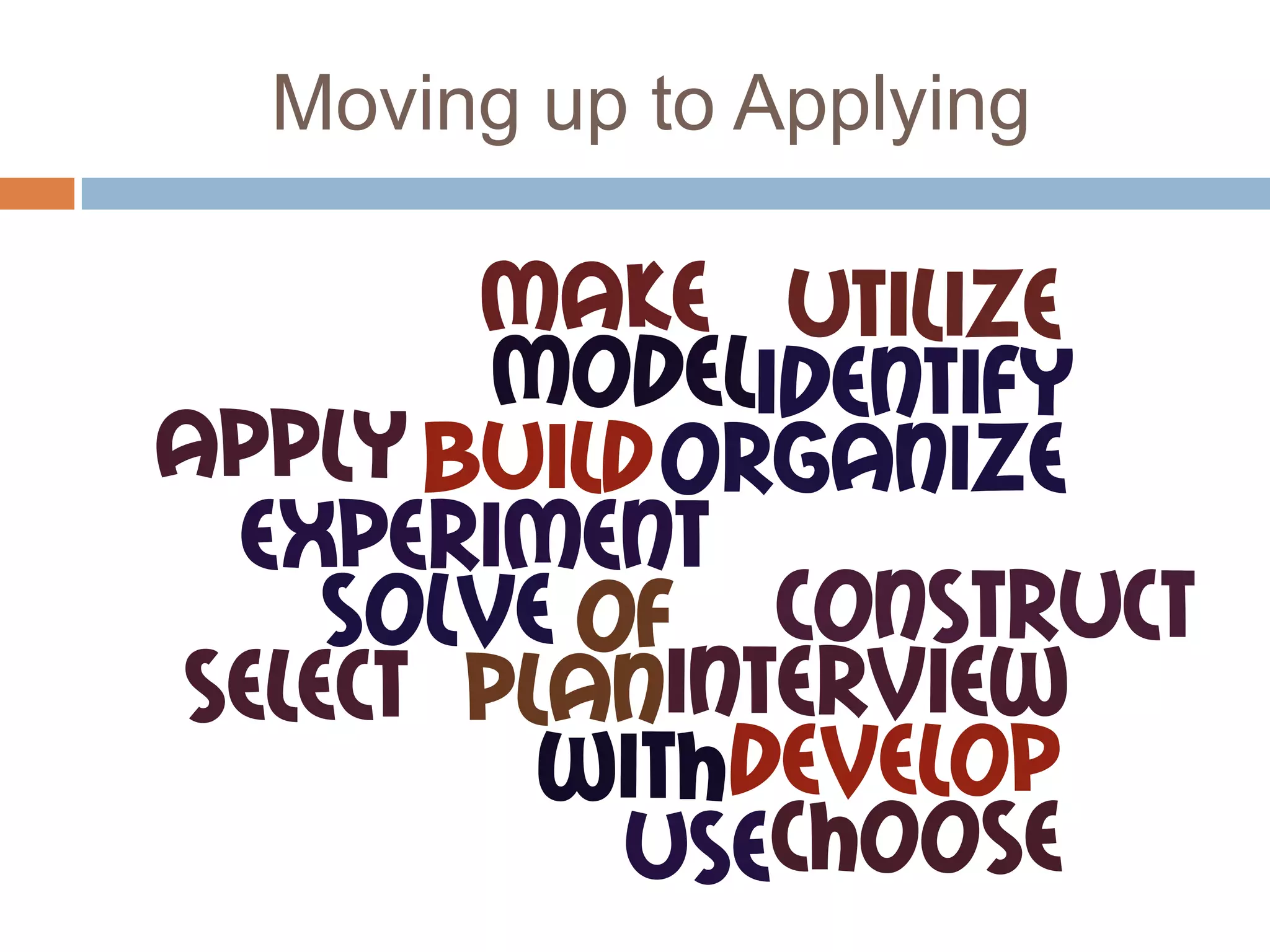 Moving up to Applying