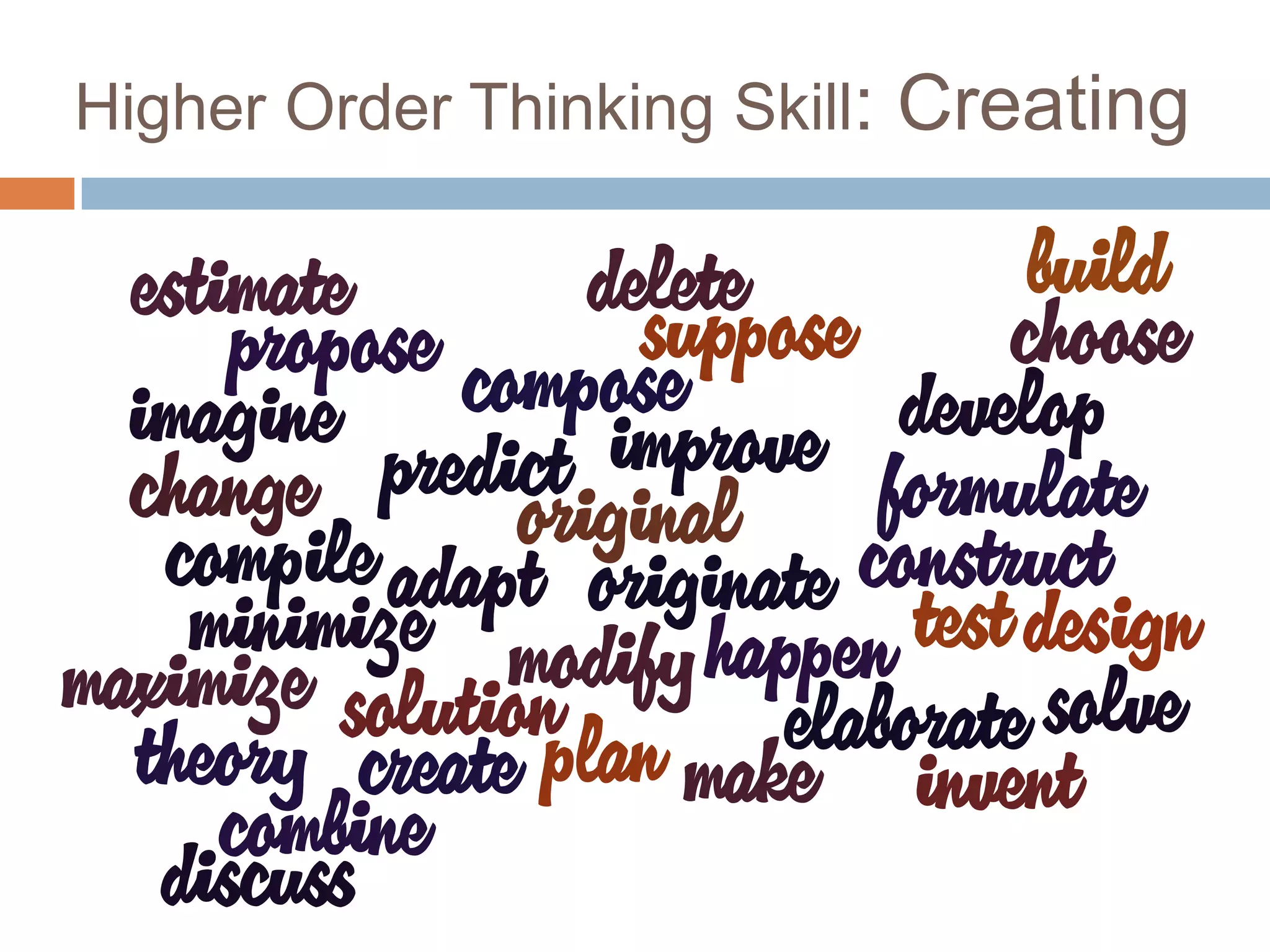 Higher Order Thinking Skill: Creating