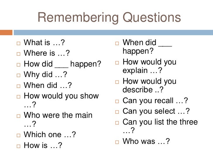 Blooms Taxonomy Made Easy