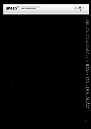 zação da gestão democrática, conforme veremos em seguida.




                                                                                                            Lei de diretrizes e Bases da educação
       Com base nos estudos existentes no Brasil sobre a organização e gestão escolar e nas experiên-
cias levadas a efeito nos últimos anos, é possível apresentar, de forma esquemática, três das concep-
ções de organização e gestão: a técnico-científica (ou funcionalista), a autogestionária e a democráti-
       Bloco1                     Módulo 1                           Disciplina 4
co-participativa.
      Formação Geral              Introdução à Educação Educação e Linguagem
      A concepção técnico-científica baseia-se na hierarquia de cargos e funções visando a raciona-
lização do trabalho, a eficiência dos serviços escolares. Tende a seguir princípios e métodos da admi-
nistração empresarial. Algumas características desse modelo são:

      - Prescrição detalhada de funções, acentuando-se a divisão técnica do trabalho escolar (tarefas
especializadas).

      - Poder centralizado do diretor, destacando-se as relações de subordinação em que uns têm mais
autoridades do que outros.

      - Ênfase na administração (sistema de normas, regras, procedimentos burocráticos de controle
das atividades), às vezes descuidando-se dos objetivos específicos da instituição escolar.

      - Comunicação linear (de cima para baixo), baseada em normas e regras.

      - Maior ênfase nas tarefas do que nas pessoas.

      Atualmente, esta concepção também é conhecida como gestão da qualidade total.

       A concepção autogestionária baseia-se na responsabilidade coletiva, ausência de direção cen-
tralizada e acentuação da participação direta e por igual de todos os membros da instituição. Outras
características:      PROGRAD                                         SES
      - Ênfase nas inter-relações mais do que nas tarefas.

      - Decisões coletivas (assembléias, reuniões), eliminação de todas as formas de exercício de au-
toridade e poder.

      - Vínculo das formas de gestão interna com as formas de auto-gestão social (poder coletivo na
escola para preparar formas de auto-gestão no plano político).

     - Ênfase na auto-organização do grupo de pessoas da instituição, por meio de eleições e alter-
nância no exercício de funções.

      - Recusa a normas e sistemas de controle, acentuando-se a responsabilidade coletiva.

       - Crença no poder instituinte da instituição (vivência da experiência democrática no seio da
instituição para expandi-la à sociedade) e recusa de todo o poder instituído. O caráter instituinte se dá
pela prática da participação e auto-gestão, modos pelos quais se contesta o poder instituído.

      A concepção democrática-participativa baseia-se na relação orgânica entre a direção e a par-
ticipação do pessoal da escola. Acentua a importância da busca de objetivos comuns assumidos por
                                                                                                            2
 