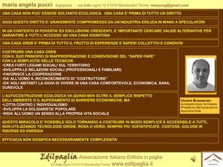 maria angela pucci

Ingegnere - via delle vigne 12 51016 Montecatini Terme marpucg@gmail.com

UNA CASA NON PUO’ ESSERE SOL...