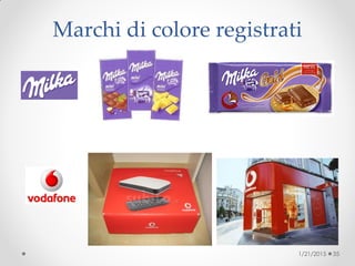 Marchi di colore registrati
1/21/2015 35
 