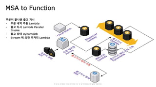 © 2018, Amazon Web Services, Inc. or Its Affiliates. All rights reserved.
MSA to Function
 
