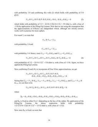 A Tutorial on Linear and Differential Cryptanalysis by Howard M. Heys | PDF