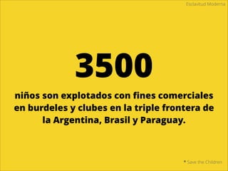 Esclavitud Moderna
7.100
personas en condiciones
de esclavitud moderna
en Uruguay.
* Walk Free Foundation
 