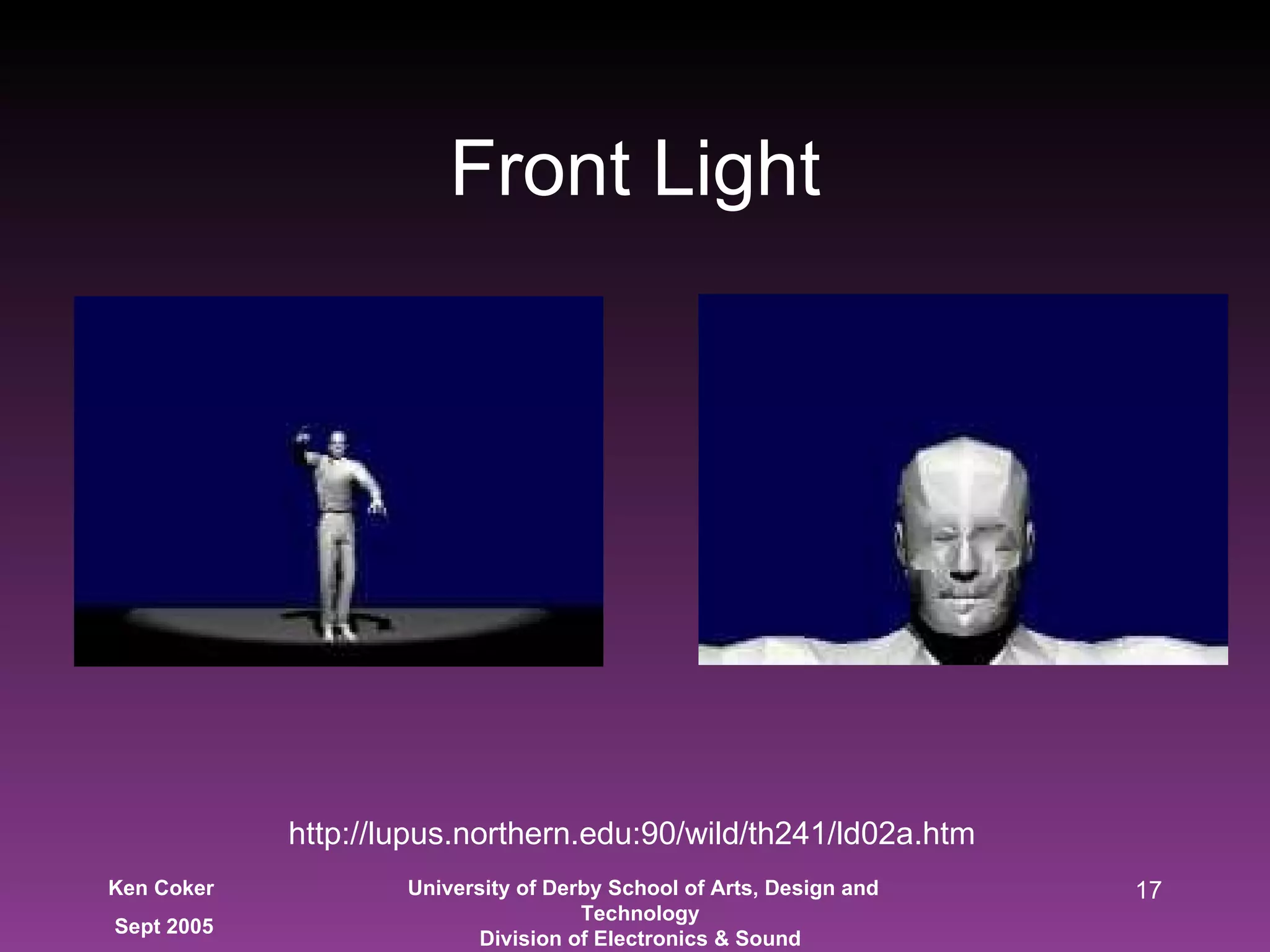 Front Light http://lupus.northern.edu:90/wild/th241/ld02a.htm 