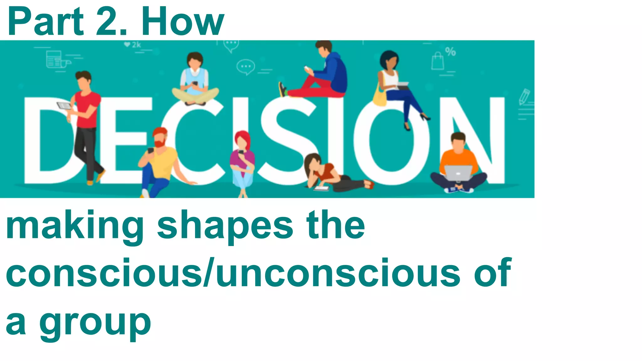 Part 2. How
		
	
making shapes the
conscious/unconscious of
a group	
 