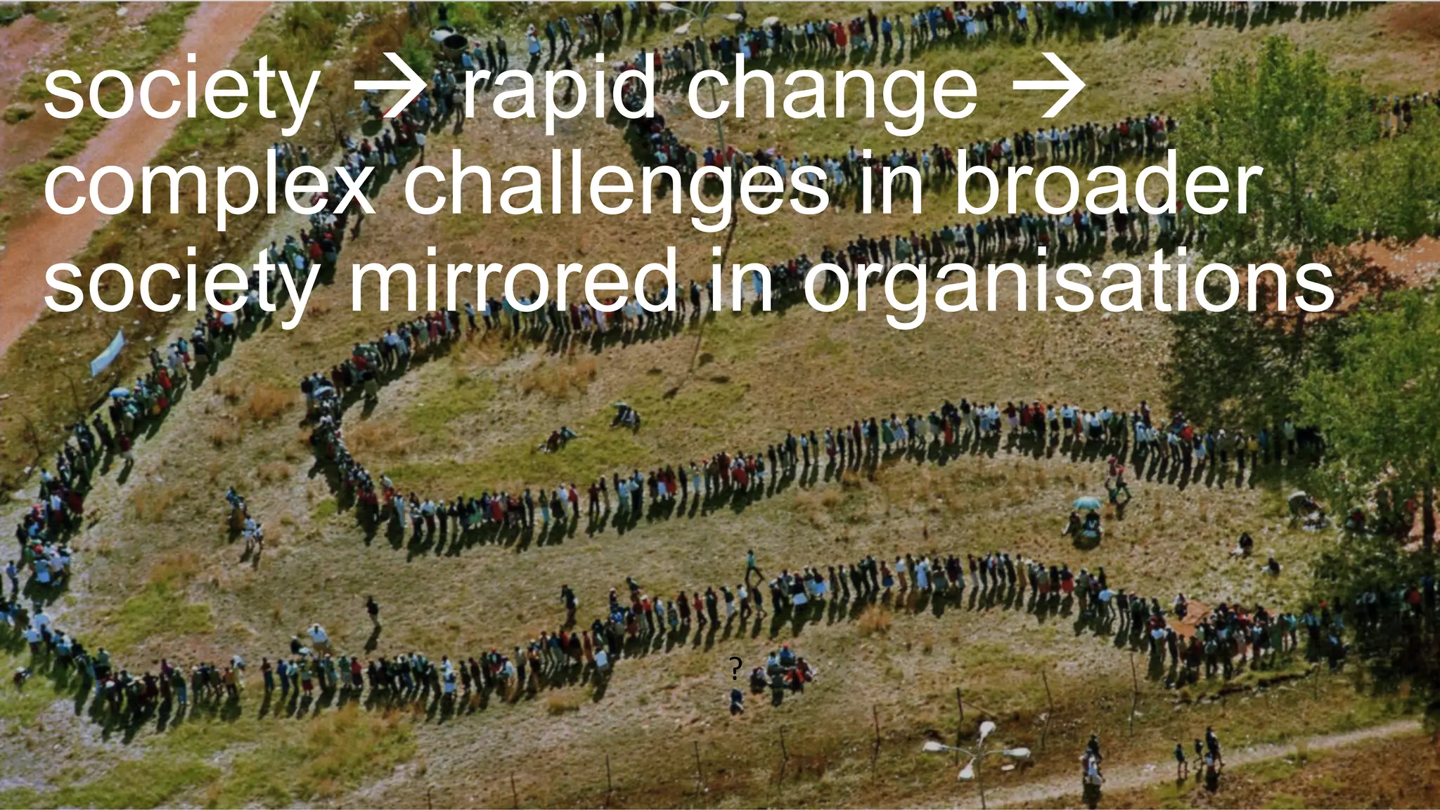 Lewis Method of
Deep Democracy
society à rapid change à
complex challenges in broader
society mirrored in organisations
?	
 