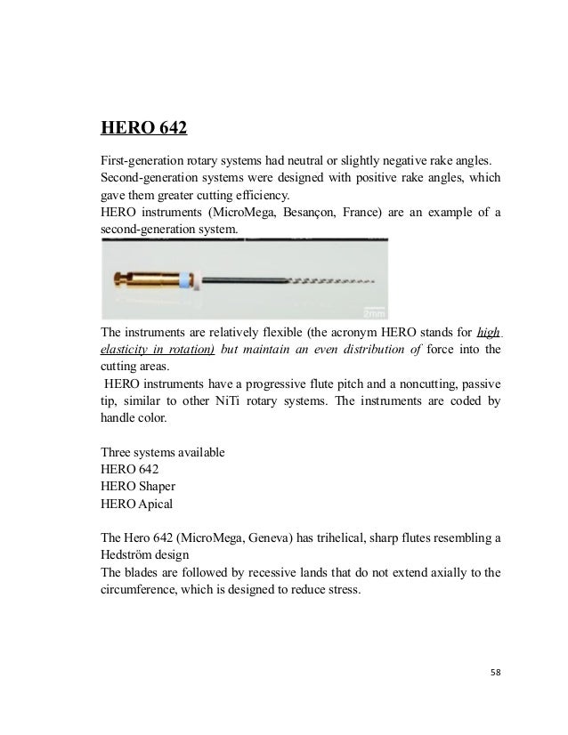 Endodontic rotary instruments / endodontic courses