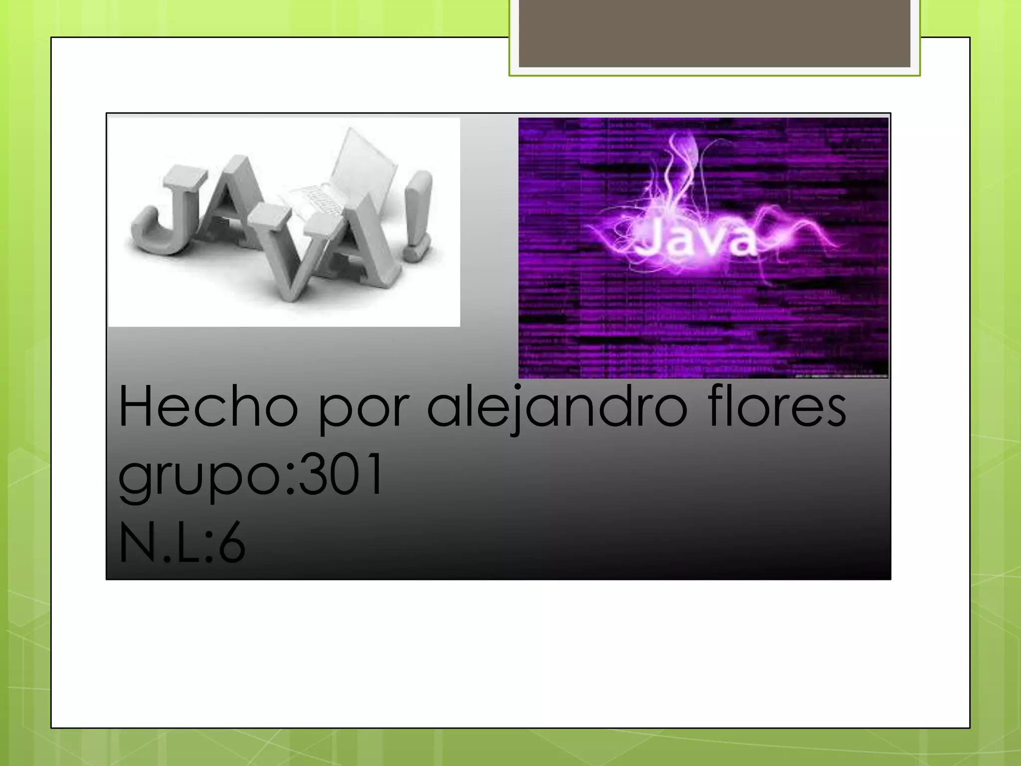 Hecho por alejandro flores
grupo:301
N.L:6
 